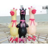 厂家直销  17CM 搪胶玩具 惨叫五角鸡  惨叫鸡