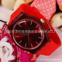 供应热销***swatch/斯沃琪石英表 果冻色环保硅胶带手表厂家批发