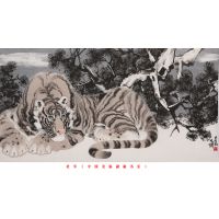 Traditional Chinese Handdrawing Tiger