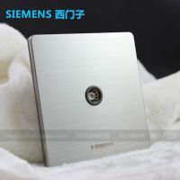 廠家批發(fā) 超薄西門子不銹鋼拉絲墻壁開關(guān)插座 一位電視面板插座