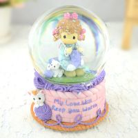 帶雪花旋轉(zhuǎn)水晶球音樂(lè)盒八音盒 創(chuàng)意禮品 生日禮物工藝品
