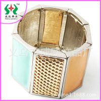 【欧美手饰】欧美***时尚明星街拍滴油合金弹力手镯批发外贸工厂