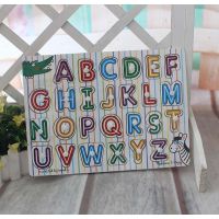 木制宝宝益智英文字母款立体拼图 开发智力拼板 儿童玩具2843-1