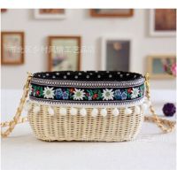 毛球斜背/鄉(xiāng)村風(fēng)情/植物手工藝制品/草編包/藤條包/藤編包/女包