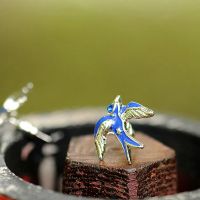 外贸精灵可爱古典创意 蓝色海燕耳钉 个性复古时尚流行