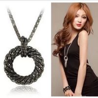 M012 時裝模特秀 大圈圓圈百搭毛衣鏈 韓版長款項(xiàng)鏈毛衣鏈