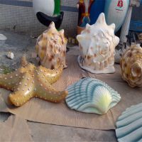 大型海螺贝壳海星树脂工艺品定制 玻璃钢动物模型恐龙母猪仿真雕塑