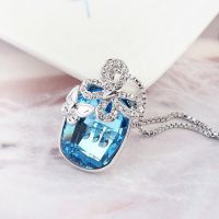 进口奥地利水晶项链 花溪蝶语 韩国韩版饰品批发 一件起批 代发货