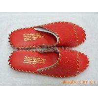 批發(fā)韓國室內(nèi)皮拖鞋 紅色