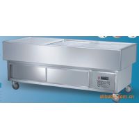 湛江海鲜市场冷藏展示柜 干货海鲜冷柜 不锈钢冰箱 卧式保鲜柜