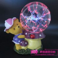 发光球PLASMA LIGH触摸光电感应静电离子球创意款魔球蘑菇熊魔灯