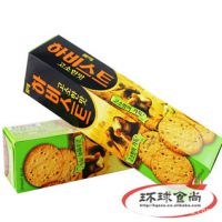 韩国 乐天黑芝麻饼干 88g*24盒/箱 休闲食品批发