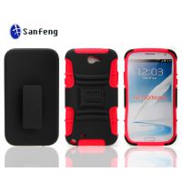 工廠低價(jià)批發(fā)三星手機(jī)保護(hù)套 保護(hù)殼 note2/n7100三合一支架滑套