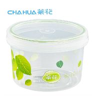 茶花家居用品 220ml圆形保鲜盒 塑料微波密封盒保鲜盒零食盒 3078