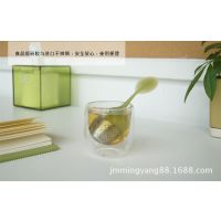 供应不锈钢茶球 叶子泡茶球 茶漏 硅胶茶隔 不锈钢茶漏批发