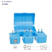 2.1A5V充电转换插头 万能商务充 旅游万用插座 060USB-2