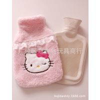 粉嫩hellokitty 蕾丝橡胶热水袋 眨眼kitty热水袋 0.26kg
