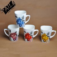 厂家直销 陶瓷马克杯 情侣陶瓷杯创意陶瓷杯 可定制花面LOGO