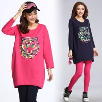 【實(shí)拍】長(zhǎng)款寬松打底衫女裝長(zhǎng)袖t恤眼睛圖案大碼上衣1906