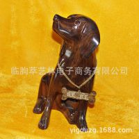 可混批代发 ***木质工艺礼品 精品鸡翅木小狗摆件 14010905