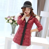 2014冬裝新款女裝 韓版時(shí)尚棉服毛領(lǐng)修身中長(zhǎng)款棉衣外套一件代發(fā)