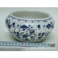 厂家大茶碗批发 景德镇青花瓷 茶洗 手绘 牡丹 芙蓉 枫叶 灵芝