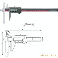 广陆伸缩爪数显卡尺0-150 桂林广陆数字测控
