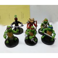 忍者神龜公仔玩偶模型擺件帶底座手辦擺飾品 6款