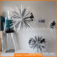供应影楼橱窗道具 展会布景道具橱窗道具制作针状气球吊饰放射性效果