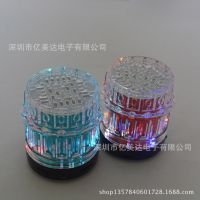 淘宝热卖莲花七彩灯创意个性插卡U盘便携式迷你音响FM收音机音箱