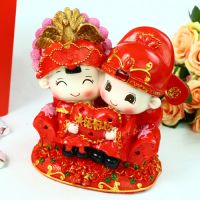 品牌直销 婚庆礼品娃娃 树脂摆件 工艺品 婚房摆件 结婚礼物