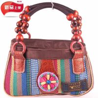 厂家直销 原创中国风复古风民族风女式包包 手提包 手工木珠包