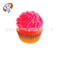 搪胶挤压发声宠物玩具  冰淇淋