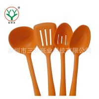 供应硅胶厨具四件套 硅胶汤匙 硅胶铲 小汤匙 环保健康 持久耐用