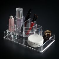 韩国创意桌面化妆品收纳盒 创意透明塑料盒化妆盒（NY1118)