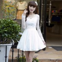 秋季新款女装钉珠连衣裙修身气质蕾丝连衣裙打底裙批发一件代发