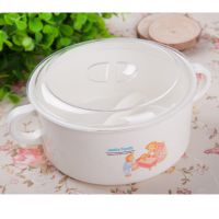 龙士达L-1176 圆形双耳便当盒 饭盒 微波午餐盒1L以下 可进微波炉