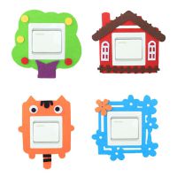 批發(fā)可愛(ài)卡通毛氈鏤空開(kāi)關(guān)套 不傷墻免粘開(kāi)關(guān)貼K3337