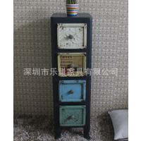 美式鄉(xiāng)村復(fù)古做舊四斗柜玄關(guān)柜 LOFT工業(yè)風(fēng)收納柜儲(chǔ)物柜裝飾柜子