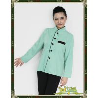 环卫职业装 酒店保洁工作服 制服 女保洁服浅绿色长袖上衣