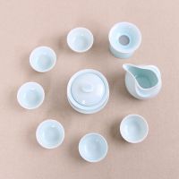 相宜家居 云雾缭绕十头盖茶具 陶瓷礼品套装 整套功夫茶具 批发