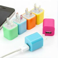 创意彩色 手机充电插头 通用USB手机充电器充电头苹果iPod 充电器