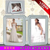 ***創(chuàng)意 可折疊 雙7寸 相框 水晶 婚紗影樓相架 兒童擺臺(tái) 畫(huà)框