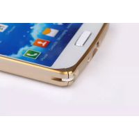 批發(fā) 三星S4雙色金邊圓弧金屬邊框 i9500手機殼 海馬扣金屬邊框