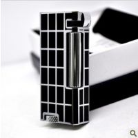 新款Star/恒星煤油侧边打火机 长款***格子H 073