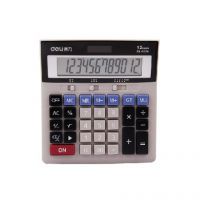 得力1624双电源计算器 12位太阳能计算器 桌上型计算器 得力文具