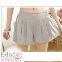 2014大碼夏裝批發(fā) 胖mm新款優(yōu)雅氣質(zhì)彈力腰百褶裙褲 加肥加大褲裙