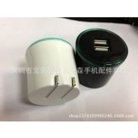 新款MINI 双USB车充2A 手机多功能冲电器  苹果充电器 现货厂家