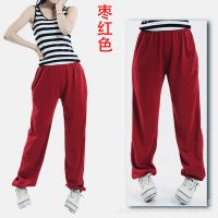 2014秋冬新款大碼加厚抓絨休閑運(yùn)動(dòng)褲收口長(zhǎng)褲子寬松哈倫褲男女款