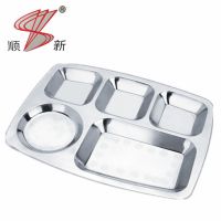 专业批发不锈钢餐盘 加厚型快餐盘 三格 四格 五格 六格多款式
